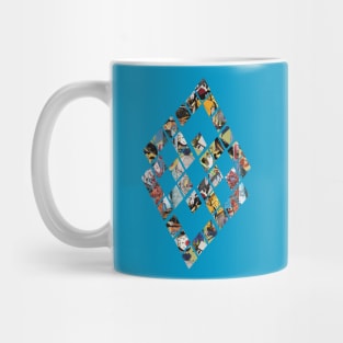 School Puzzle Piece Pattern Collage Mug